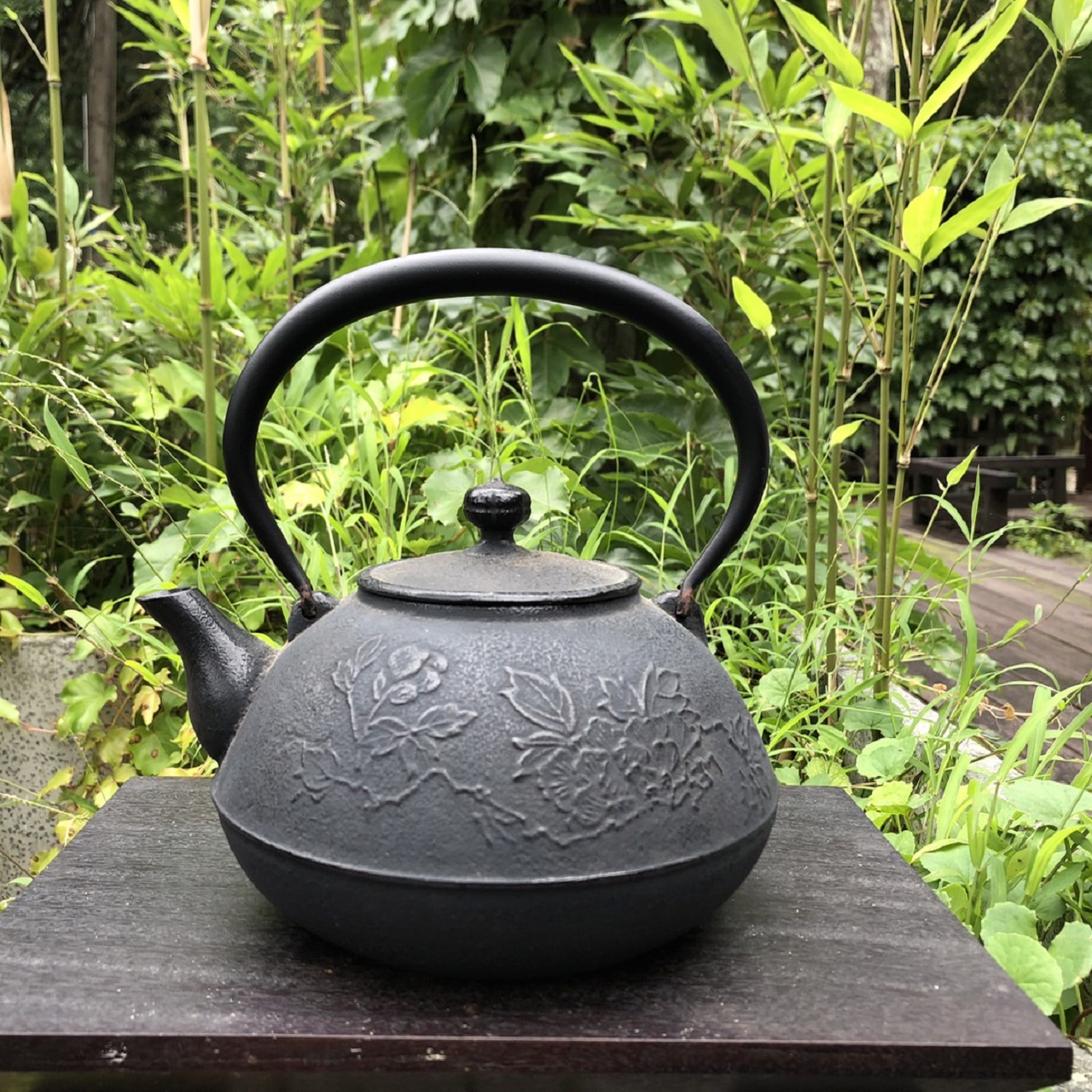 日本鑄鐵壺- 牡丹