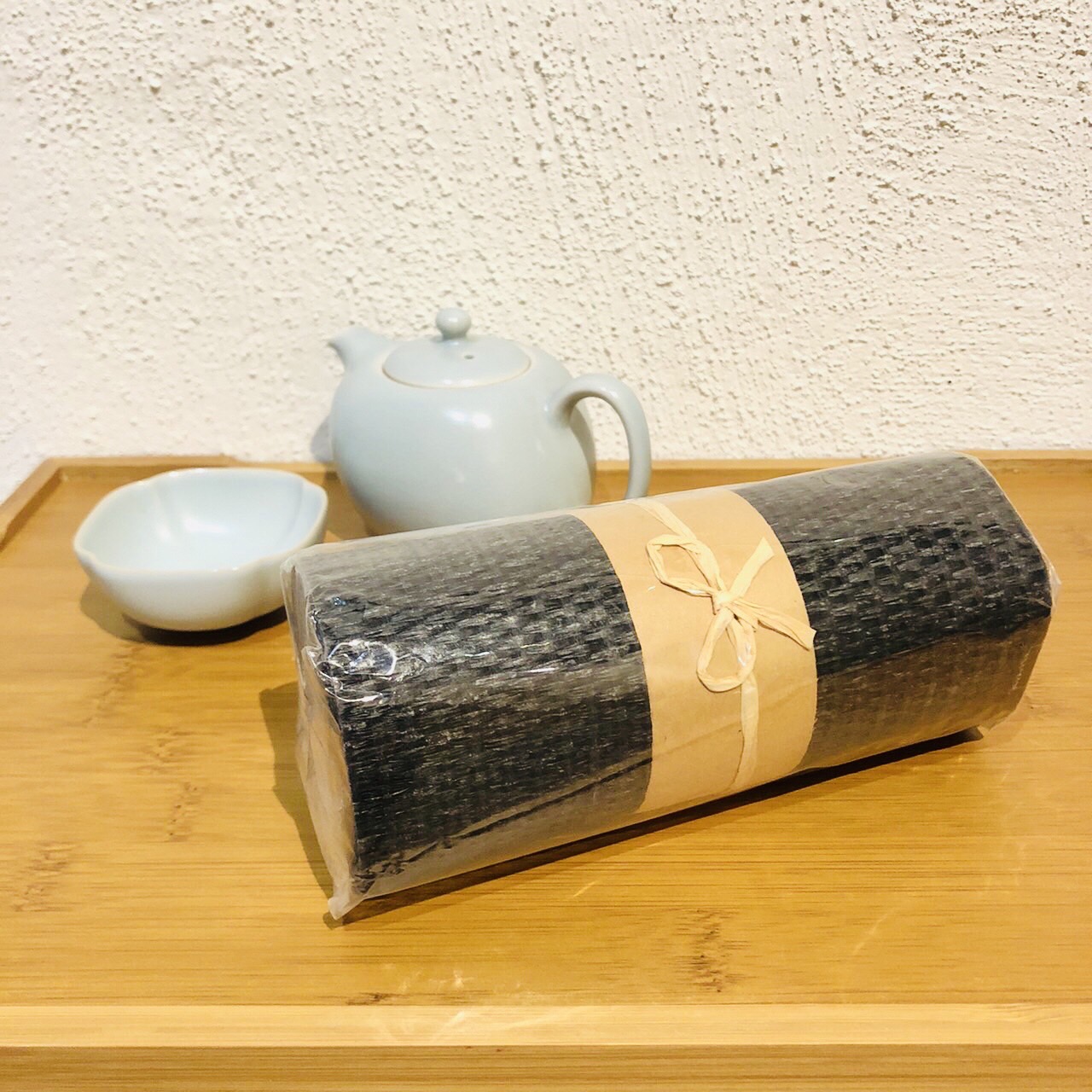有機小竹編紙蓆/黑-小